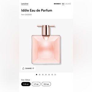 Lancôme Idôle Eau de Parfum .8 oz (95% full)